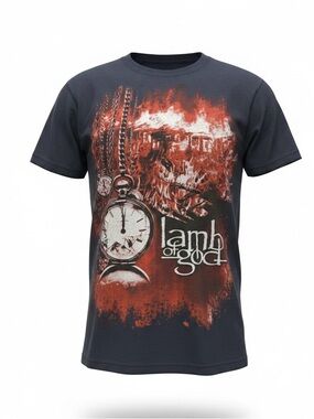 Lamb of God Graphic T-Shirt Navy Band Tee Medium NWOT